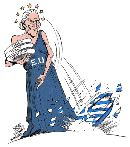 3. Greece Smashed by Evil EU - Latuff.gif